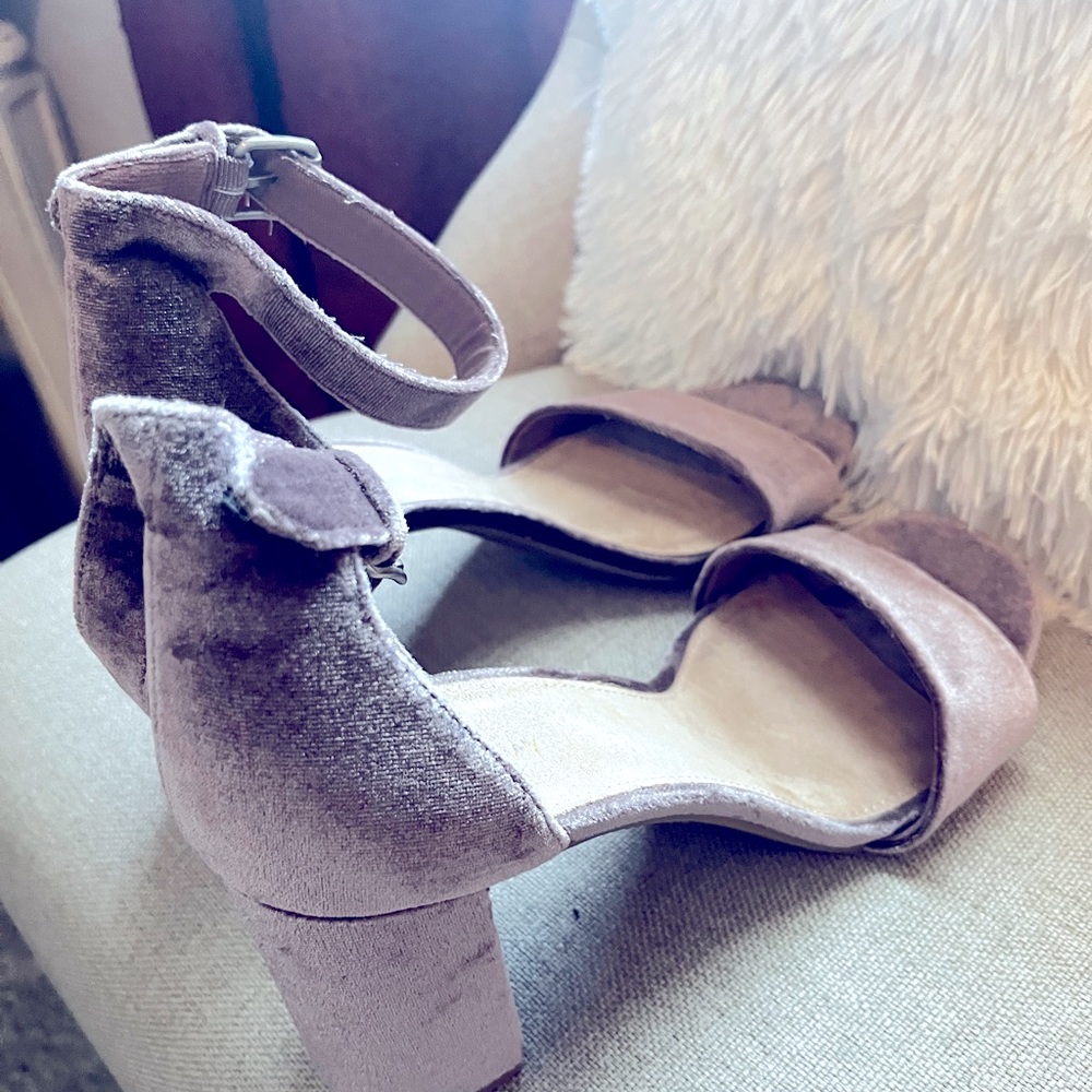 Light purple platform heels VELVET